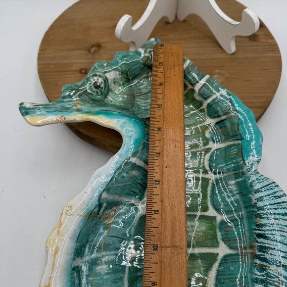 Pier 1 Large Melamine Seahorse Shaped Tray Server Chip N Dip 19" x 8" Spikey pla - Picture 8 of 11